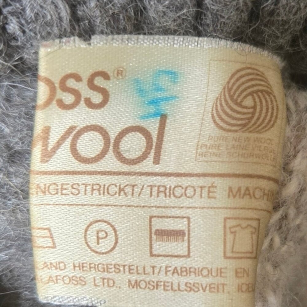 Vtg Alafoss Icewool  Sweater Women S Turtleneck Preppy Grandmacore Cable Knit - Picture 12 of 13